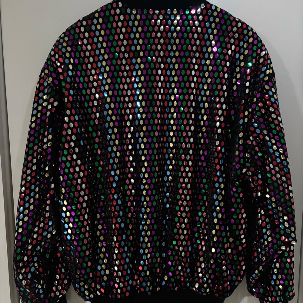 Multicolor Sequin bomber Jacket - Picture 5 of 5